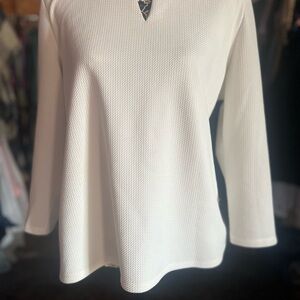 Calvin Klein Textured White Blouse